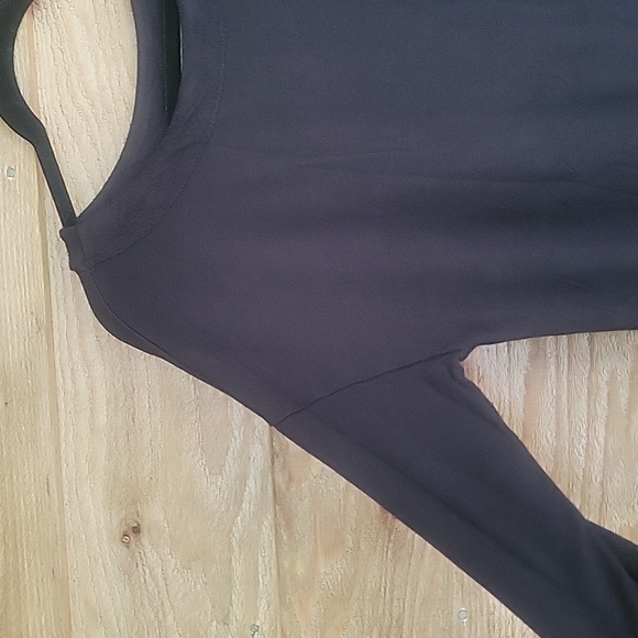 Splendid Women's Super Soft Cotton Terry Off Shoulder Black Dress - Picture 3 of 7